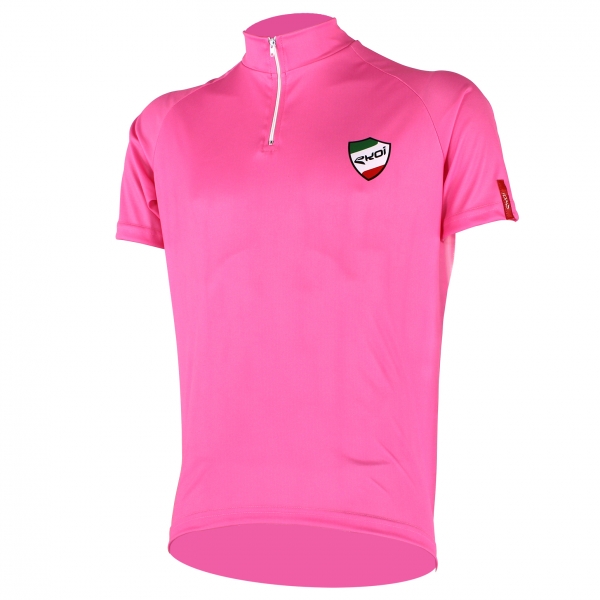 Koszulka polo EKOI ZIP Eleganza Italia Różowa Koszulka polo EKOI ZIP Eleganza Italia Różowa