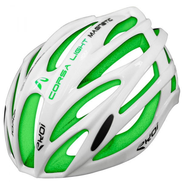 EKOI CORSA LIGHT WHITE & GREEN HELMET EKOI CORSA LIGHT WHITE & GREEN HELMET