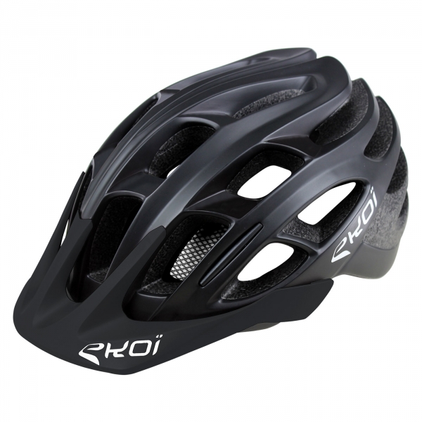 Czarny matowy kask EKOI MTB First One matowa Czarny matowy kask EKOI MTB First One matowa