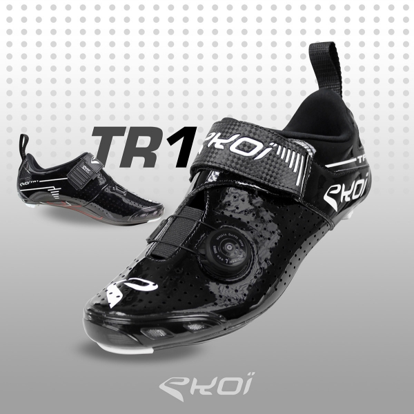 Triathlonschuhe EKOI TR1 LD Carbon Schwarz Triathlonschuhe EKOI TR1 LD Carbon Schwarz
