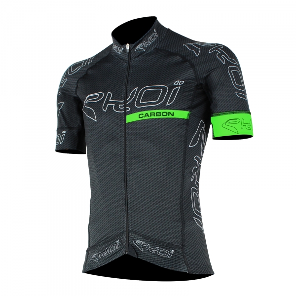 Koszulka EKOI CARBON FIBER czarno-zielona fluorescencyjna Koszulka EKOI CARBON FIBER czarno-zielona fluorescencyjna
