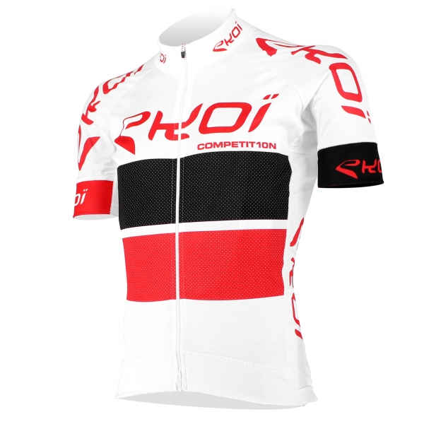 Fietsshirt EKOI COMP10 Wit Zwart Rood Fietsshirt EKOI COMP10 Wit Zwart Rood
