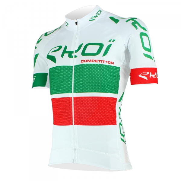 Fietsshirt EKOI COMP10 Wit Groen Rood Fietsshirt EKOI COMP10 Wit Groen Rood