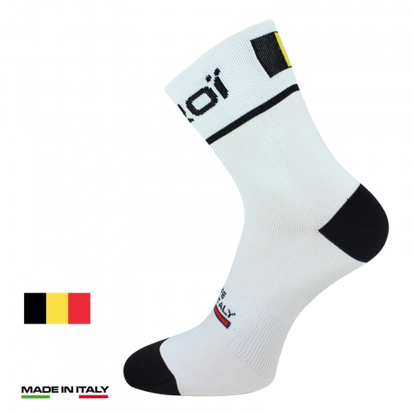 Sommer Radsocken EKOI NATION Weiss Belgien Sommer Radsocken EKOI NATION Weiss Belgien