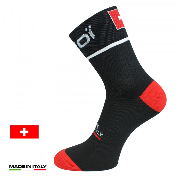 Radsocken Sommer EKOI NATION Schwarz Schweiz Radsocken Sommer EKOI NATION Schwarz Schweiz