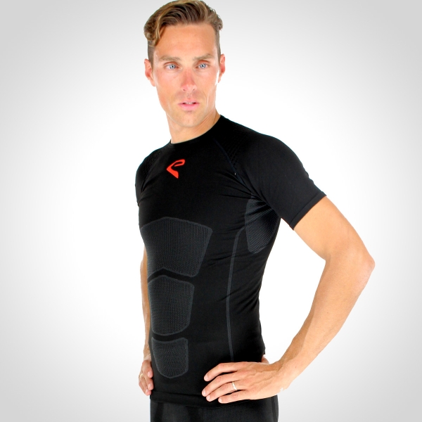 Shirt EKOI RUN korte mouwen Zwart Shirt EKOI RUN korte mouwen Zwart