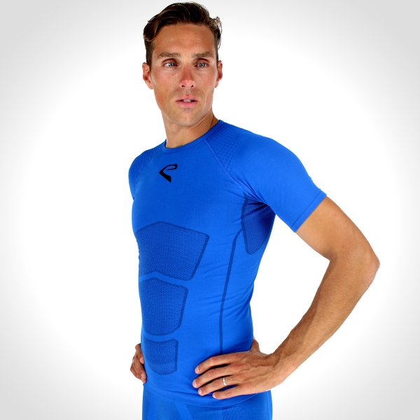 Shirt EKOI RUN korte mouwen Blauw Shirt EKOI RUN korte mouwen Blauw