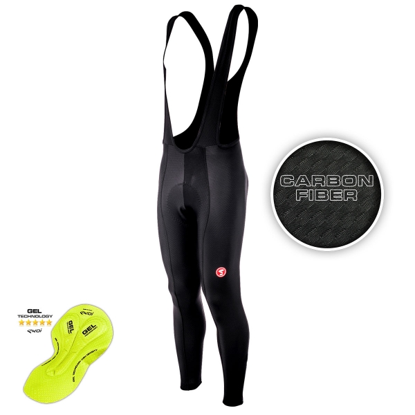 EKOI CARBON FIBER winter bib tights with Gel pad EKOI CARBON FIBER winter bib tights with Gel pad