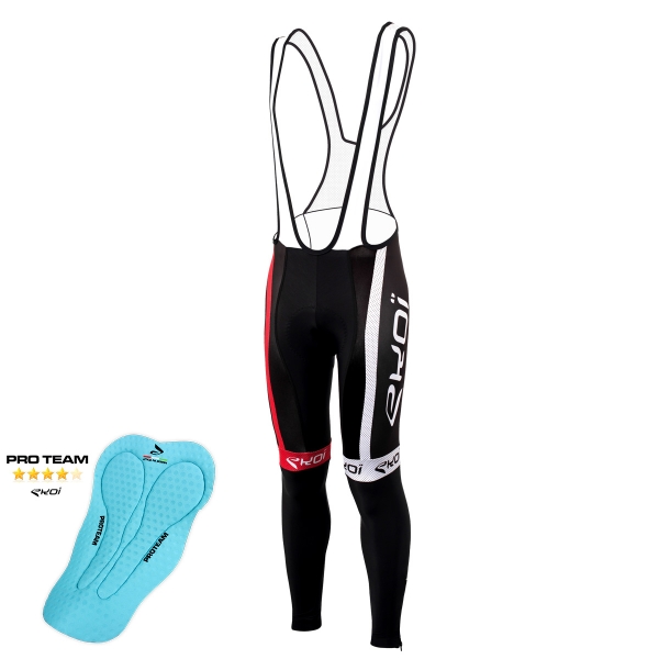 Winter broek EKOI COMP10 Proteam Zwart Rood Winter broek EKOI COMP10 Proteam Zwart Rood