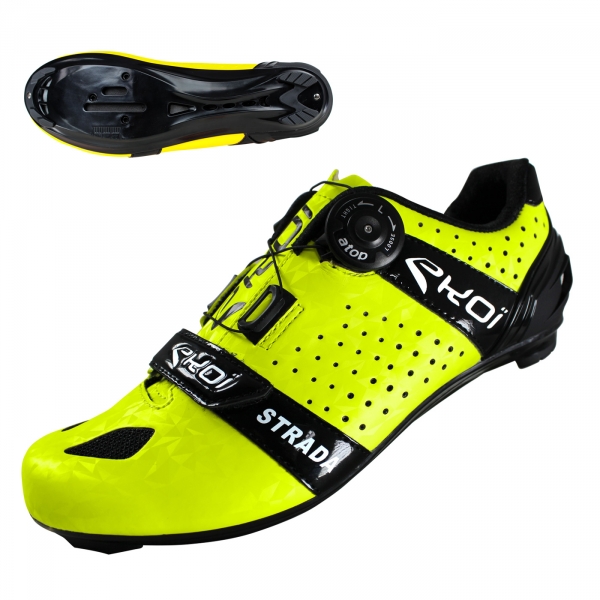 EKOI Strada Cristal Yellow fluo road shoes EKOI Strada Cristal Yellow fluo road shoes