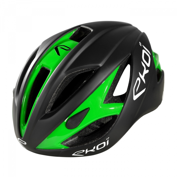 Helm EKOI AR13 Schwarz Matt Neongrün Helm EKOI AR13 Schwarz Matt Neongrün