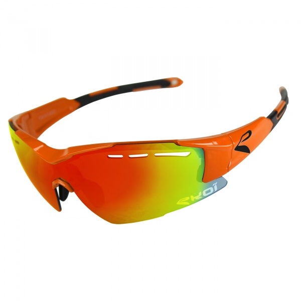 EKOI F15 Orange fluo sunglasses with Revo red lens EKOI F15 Orange fluo sunglasses with Revo red lens