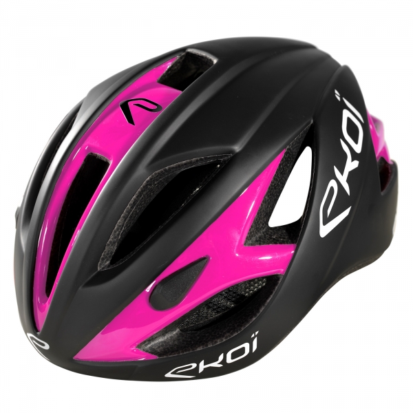 Czarny matowy/różowy kask EKOI AR13 Czarny matowy/różowy kask EKOI AR13