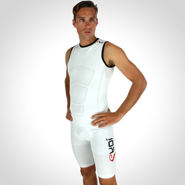 EKOI RUN White sleeveless top and EKOI RUN White tight shorts bundle EKOI RUN White sleeveless top and EKOI RUN White tight shorts bundle
