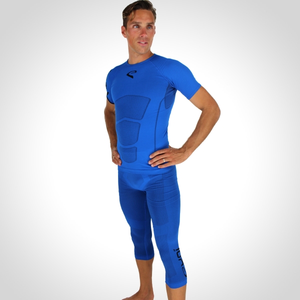 Set EKOI RUN 3/4 Tight Korte mouwen Blauw Set EKOI RUN 3/4 Tight Korte mouwen Blauw