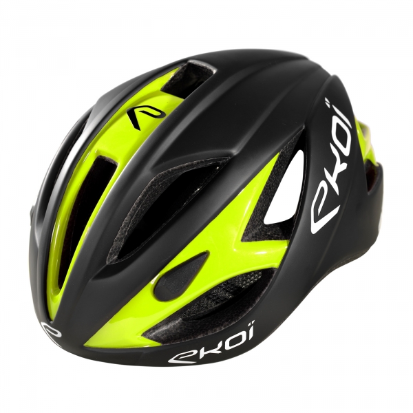Helm EKOI AR13 Mat zwart Geel Fluo Helm EKOI AR13 Mat zwart Geel Fluo