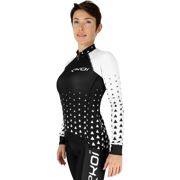 Trikot Langärmelig EKOI LADY Algorithmus Triangle Weiss Trikot Langärmelig EKOI LADY Algorithmus Triangle Weiss