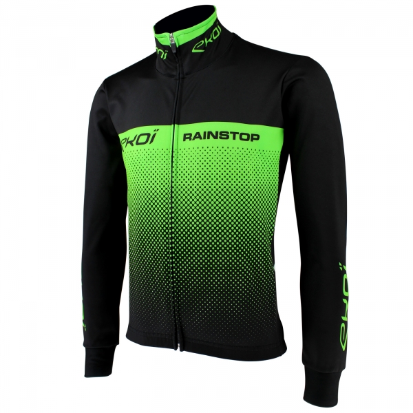 Bluza EKOI RAIN STOP Czarno-Zielona fluo Bluza EKOI RAIN STOP Czarno-Zielona fluo