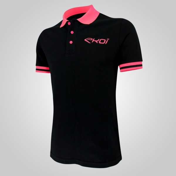 EKOI Club Pink fluo men's polo EKOI Club Pink fluo men's polo