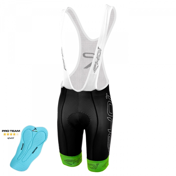 Trägerhose EKOI Carbon Fiber 2 Proteam Neon Grün Trägerhose EKOI Carbon Fiber 2 Proteam Neon Grün