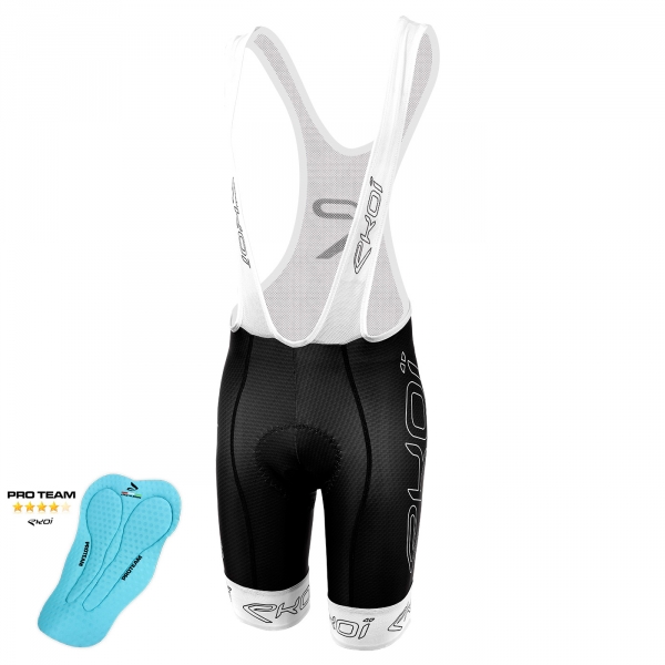 Trägerhose EKOI Carbon Fiber 2 Proteam Weiss Trägerhose EKOI Carbon Fiber 2 Proteam Weiss