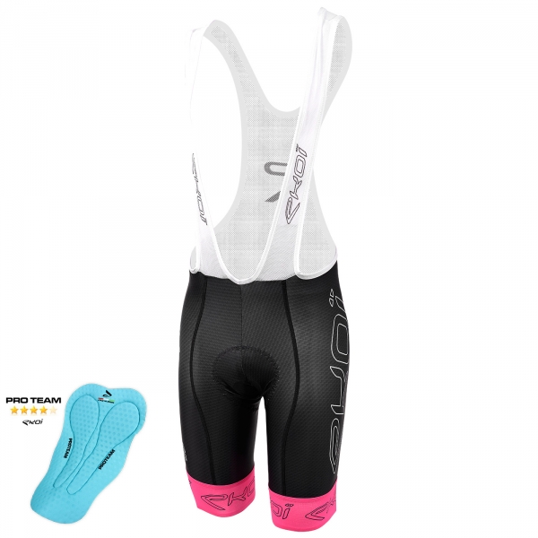 Trägerhose EKOI Carbon Fiber 2 Proteam Neon Pink Trägerhose EKOI Carbon Fiber 2 Proteam Neon Pink