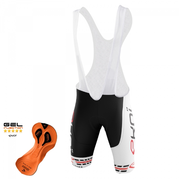 EKOI COMP11 Gel Injection Black / White bib short EKOI COMP11 Gel Injection Black / White bib short