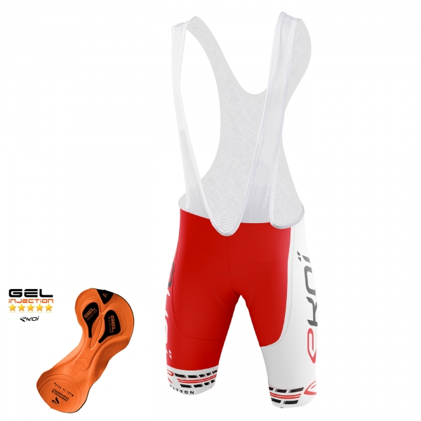 EKOI COMP11 Gel Injection Red / White bib short EKOI COMP11 Gel Injection Red / White bib short