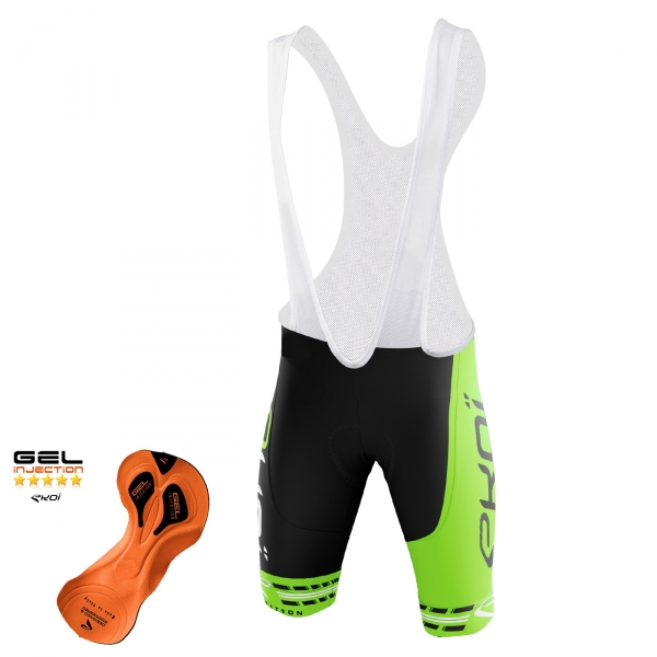 Fietsbroek EKOI COMP11 Gel Zwart Groen Fietsbroek EKOI COMP11 Gel Zwart Groen