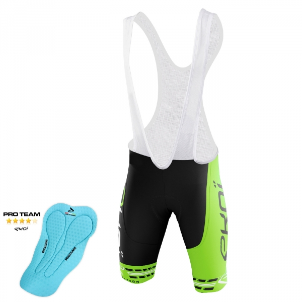 EKOI COMP11 Proteam Black and Green Bib Shorts EKOI COMP11 Proteam Black and Green Bib Shorts