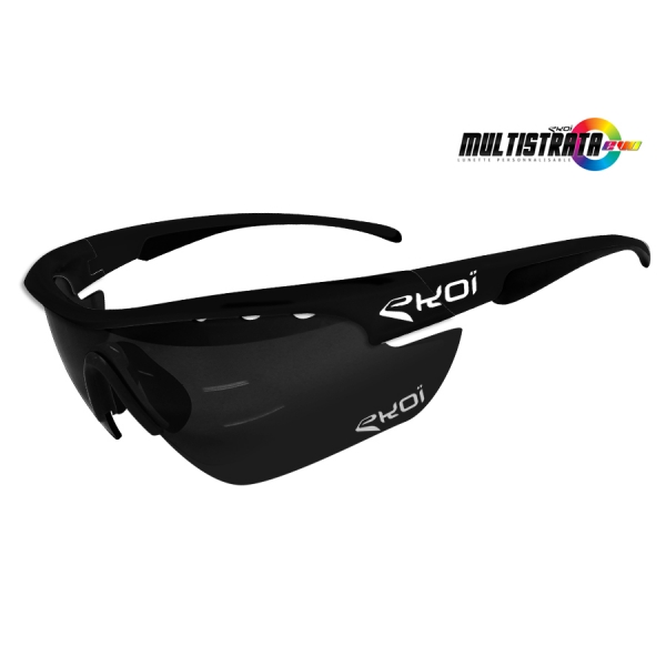 EKOI Limited edition Multistrata XL matt black sunglasses with mirror lens EKOI Limited edition Multistrata XL matt black sunglasses with mirror lens