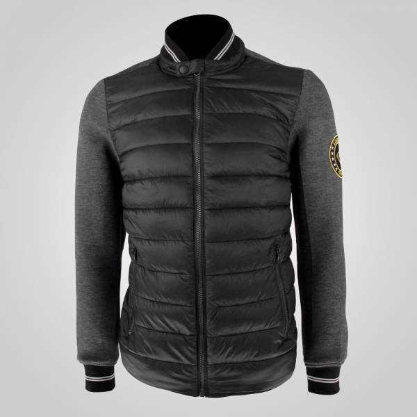Part-quilted EKOI 2018 Club Black bomber jacket Part-quilted EKOI 2018 Club Black bomber jacket