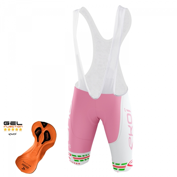 EKOI COMP11 Italia Rosa bib short with Gel Injection pad EKOI COMP11 Italia Rosa bib short with Gel Injection pad